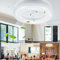 Daromigo Deckenventilator Mit Beleuchtung, 80W LED Stufenloses Dimmen Ventilator Beide Richtungen Drehen, mit Fernbedienung und mobiler APP, 3 Farbtemperatur 6-Gang and Timer Ventilatorlicht