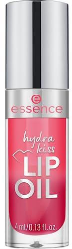 essence hydra kiss LIP OIL, Lipgloss, Nr. 03, Rot, feuchtigkeitsspendend, pflegend, mit Ölen, glänzend, vegan, ohne Parabene, ohne Mikroplastikpartikel, Nanopartikel frei, 3er Pack (3x4ml)