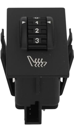 Aramox Bouton de Réglage de la Température du Siège, Interrupteur de Chauffage du Siège, Compatible avec 508, 3008 et Citroën C5, Bouton-Poussoir Noir, Manuel