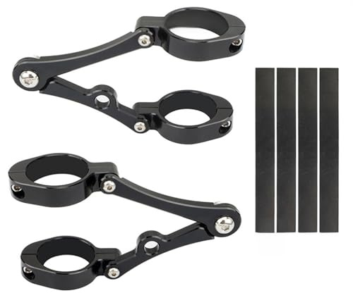 AZQUZVZI for 33mm-54mm Staffa Faro Morsetto di Montaggio Supporto Luce Tubo Forcella Accessori Moto universali for Moto (Size : 52 54mm Black)