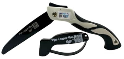 PBP PipeLagger Pro - Laggs Folding Insulation Saw & Free Sharpener - Compact, Heavy-Duty & Portable Professional Grade Cutting Tool for Pipe Insulation, Lagging & Various Other Insulation Materials