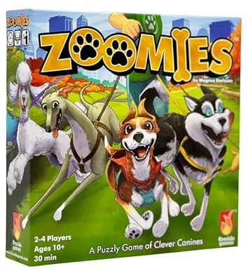Fireside Games Zoomies – Fast-Paced Dog Walking Family Card Board Game Fun for All Ages Quick Play 2 to 4 Players Ages 10+