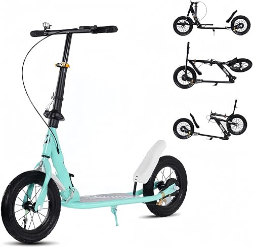 XXL Big Wheel Scooter Kinder City Roller mit Handbremse und Bremse Klappbarer Cityroller für Erwachsene und Kinder 150 kg Tragkraft