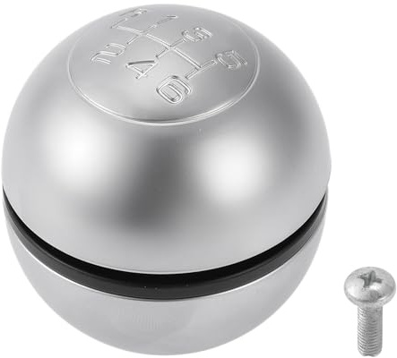 TUCKBOLD 6 Speed Manual Gear Shifter Knob for Alfa Romeo Giulietta | Front Automotive Gearbox Stick Shifter Lever Knob Black Silver Tone 1 Pcs