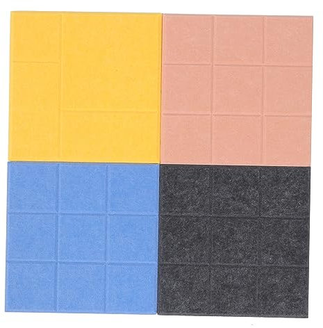 HOODANCOS Filz Pinnwand 4 Stück Selbstklebend Quadratisch Filz Memo Board 07 Hellblau 20 Aprikose 14 Orange 38 Anthrazit Pinnwand Für Küche Büro Kinderzimmer