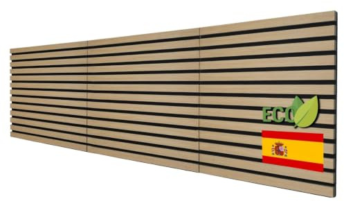 Agalet 3 Piezas Componen 1 Cabecero de Cama + 12 Tornillos | Cabecero Cama con 2 Posiciones de instalacion | Cabecero Listones Madera | Cabeceros de Madera | Color Teca Narel