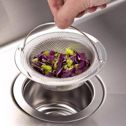 1 Stück Abflusssieb Küchenspüle Sieb für Spülbecken - Abflusssieb Waschbecken Sink Drain Strainer Verstopfungsschutz Waschbecken Sieb mit Griff