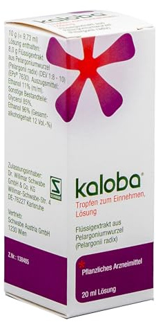 Kaloba Tropfen – Pflanzliches Arzneimittel bei Erkältung & Bronchitis, bei viralen Infekten, Bakterien & festsitzendem Schleim, für Erwachsene und Kinder ab 1 Jahr, 20 ml | pflanzliches Arzneimittel, gegen Erkältungsviren, antibakteriell schleimlösend, Erwachsene und Kinder ab 1 Jahr