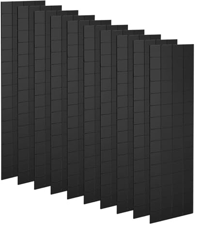 QUARKZMAN Piastrelle Specchiate Autoadesive Vetro 10x10mm Nero 10 Fogli | Mosaico Mini Quadrati Adesivi per Palle Discoteca, per Feste, 10 fogli(1200Pz)