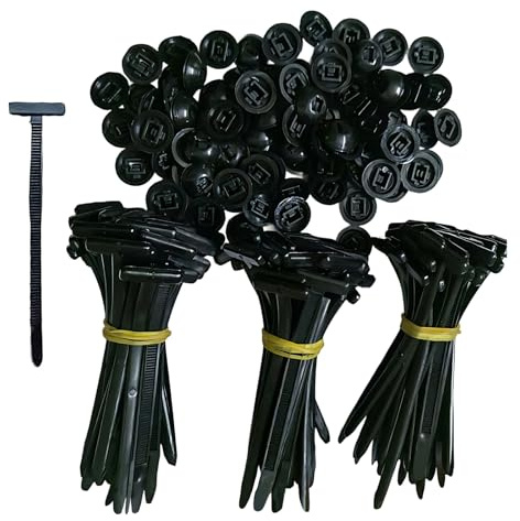 120 Pcs Cable Tie Buckle, Nylon Universal Cable Tie Buckle, Universal Self-Locking Zip Tie Clips, Cable Ties Buckles Clips for Quick Fastening Heavy Duty Fasteners for Car Home Daily Repair (Black)