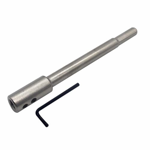 6.69 Inch Forstner Bit Extension Extra Long Drill Bit Extension for Adding Over 5-1/2 of Drilling Depth (6.69 for 3/8 Round Shank or Hex Shank)