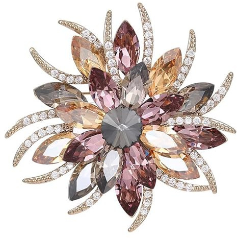 Qiwenr Broche de Señoras, Broche de Cristal, Broches de Diamantes de Imitación, Adecuado Para que las Niñas Decoren Suéteres, Abrigos, Bufanda, Borsa, Vestido, Para Fiestas, Regalos Bien Pensados