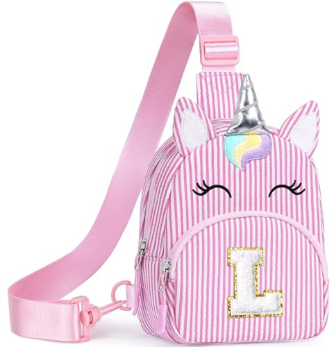 YOOLIFE Geschenke Mädchen 2 3 4 5 6 7 8 Jahre Umhängetasche Mädchen Rosa L | Einhorntasche Umhängetasche Einhorn Tasche Kinder Einhorn Handtasche Gürteltasche Geschenk für Kinder Enkelin Tochter Nichte