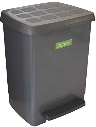 Cubo con Pedal Pedalbin Classic 26L – Metal, Aro para Sujeción de Bolsa | Ideal para uso en Baño y Cocina – Denox