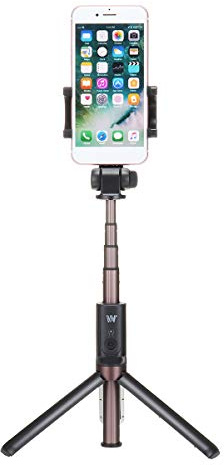 MASUNN Dispho Universal Bluetooth Shutter 360 Grado De Rotación Extensible Selfie Stick Teléfono Trípode Montaje Monopod - Negro