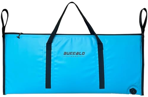 Buffalo Gear Insulated Fish Cooler Bag Portable Fish Kill Bag Keep Ice-cold More Than 48 Hours,40×18in Blue