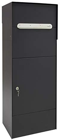 Arregui Multipack Base EP3104 buzón individual de acero para paquetería grande, buzón para paquetes, negro