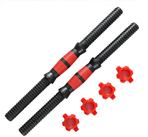 Yusheng 1 Paar Kurzhantelstange Hantelstangen Mit Festem Kragen, Kurzhantel-Griffset Mit Gewinde rutschfeste Hantelstangengriffe, Standard Verstellbare Hantelgriffe 50 cm
