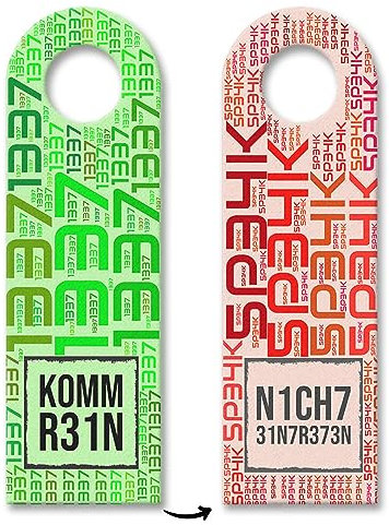 Türhänger Komm Rein - Nicht Eintreten 1337 5P34K Leet Speak