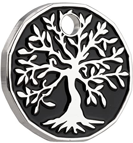 Harts Tree of Life Trolley locker Token Keyring New shape,12 sided x 1 unit Black Silver