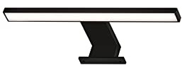 Briloner Leuchten - LED Spiegelleuchte, Spiegellampe IP44, Badleuchte, Badlampe 5 Watt, 500 Lumen, 4000 Kelvin, Schwarz, 300x103x36mm (LxBxH)