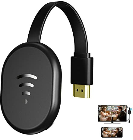 Adaptateur HDMI sans fil, adaptateur TV pour l'application YouTube, récepteur vidéo miroir, utilisé pour Mac iOS Android Casting/Mirroring sur TV/projecteur/moniteur