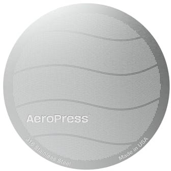 AeroPress Stainless Steel Reusable Filter - Metal Coffee Filter for AeroPress Original & AeroPress Go Coffee Makers, 1 Pack, 1 Filter, Gray