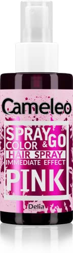 Cameleo - Spray & Go - Farbspray für die Haare - Rosa - für blondes, platinblondes & graues Haar - einfach sprühen & fertig - semi-permanent - sofortiges Ergebnis - Karneval Haarfarbe Spray - 150 ml