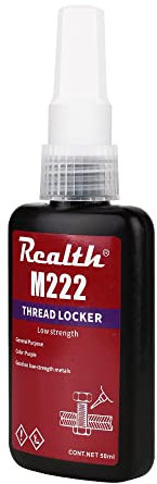 Realth M222 Purple Threadlocker 50ml for All Low Strength Metal Threaded Assembly Threadlocking Adhesive Easy Disassembly(M222)