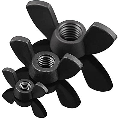 5/10/20/30 Stück Flügelmuttern Schmetterlingsmutter passend für Schrauben Schrauben Schwarz M3 M4 M5 M6 M8 M10 M12 (Color : 30PCS_M10)