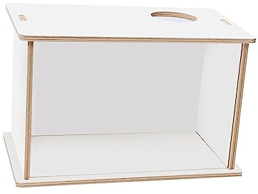 Sharplace Hamster Digging Box Hamster Sand Bath Box Acrylic Playing Rest Sand Bath Container Habitats for Rat Lemmings Syrian Hamsters Small Animals, 25cmx15cmx15cm