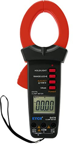 OUSIKA Clamp Meter ETCR6470 Digital Earth Clamp Meter Manual Dc Ac 20A -2000A Clamp Meter Small Analyzers (Color : Multicolored, Size : QD-ETCR6470)