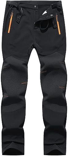 BenBoy Herren Wanderhose Skihose Wasserdicht Softshellhose Outdoorhose | Winddicht Winter Warm Gefüttert Trekkinghose Snowboardhose