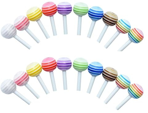 jojofuny 25 Stück Mini Lutscher Simulation Bunte Lollipop Modell Dekorationen Für Puppenhaus Mini Hauszubehör Realistische Detaileffekte Für Feengärten Und Bastelprojekte