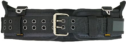 WOLF WTH2110 Heavy-Duty Ballistic Padded Tool Work Belt | Compatible w/Pouches, Holsters & 4-Point Suspenders | Body Waist Comfort Lightweight Breathable | Contractors Handyman | Tongue Buckle