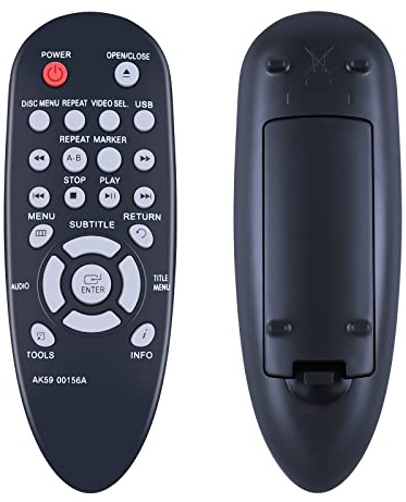 AK59-00156A Replacement Remote Control for Samsung DVD Player Compatible with DVD-E360 DVD-E370 DVDE360-ZA DVDE360ZA DVDE360 DVDE370 AK5900156A
