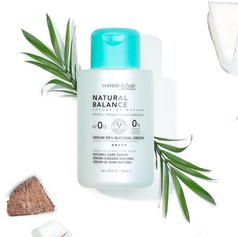 somnis&hair - Siero Capillare Natural Balance 98% Naturale - Idrazione e Nutrizione Profonda con Protezione Termica - Lucentezza e Morbidezza - Senza Solfati né Parabeni né Siliconi - Vegano - 100 ml