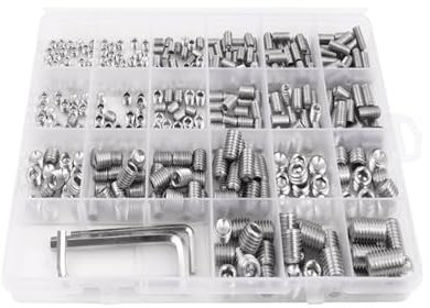 411-tlg. 1084-tlg. Innensechskant-Gewindestift-Set M2-M10 Edelstahl-Cuppoint-Set-Schrauben-Sortiment-Set (Size : M5-M10 411pcs)