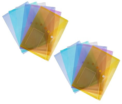 NAMOARLY 12stücke Dokumententaschen Wasserdichte Aktenordner Transparente Datei-pouches Für Bürobedarf Für Lehrer Und Studenten