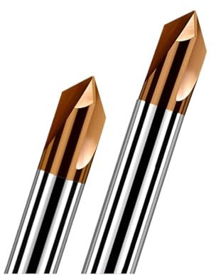 Fasenfräser HRC55 Anfasen Fräsen 60 90 120 Hartmetall-Ecksenker Anfasen Schaftfräser 3 Flöte Entgraten Kanten Werkzeugmaschine(1Piece,10xD10x75Lx120R)
