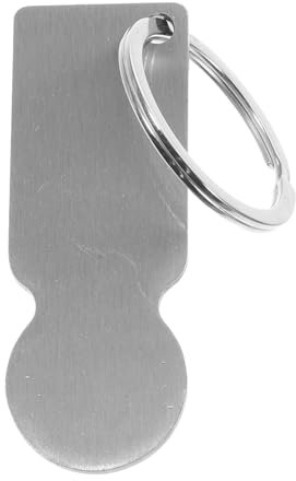 SEWACC Shopping Cart Keychain Trolley Token Blank Heat Transfer Trolley Release Key for Supermarket Opener