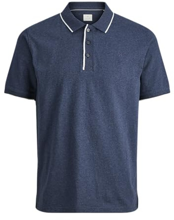 JACK & JONES Jprcclogan Jersey Ss Polo Sn, mörk marinblå, L