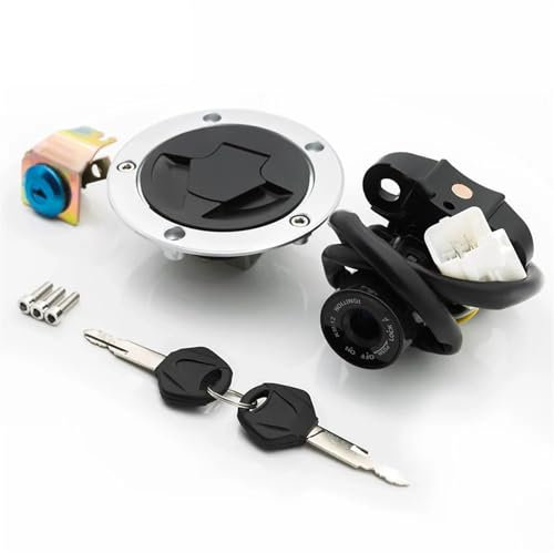 VDQUUACI 12V Moto Interruttore di Accensione Blocco Tappo Serbatoio Carburante Chiavi per Kawasaki Z1000 Z 1000 2010 2011 2012 2013 2014 2015 2016 Blocco Dell'Interruttore