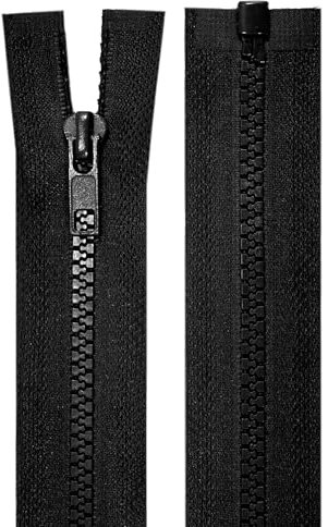 cyclingcolors 2x Cerniera Lampo n. 5 30 cm Chiusure Cursore Tirante Zip Poliestere Abbagliamento Arredamento Cucito Giacche, Nero