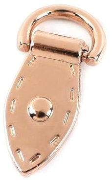 Risdany 10 Stück Metall-D-Ring-Stecker, Schnalle, Taschengurt, Kettenclip, Haken, Taschenzubehör,Roségold
