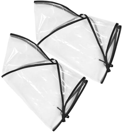Healeved Transparente Regenhauben Leichter und Stylischer Regenschutz aus Kunststoff 2 Stück-pack zum Schutz der Frisur für Damen bei Reisen und Alltag