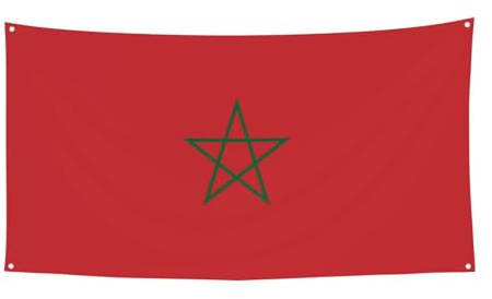 WBQLSL Bandiera del Marocco stampato festa di compleanno banner decorazione – adatto per feste di festa sfondo decorazione da parete
