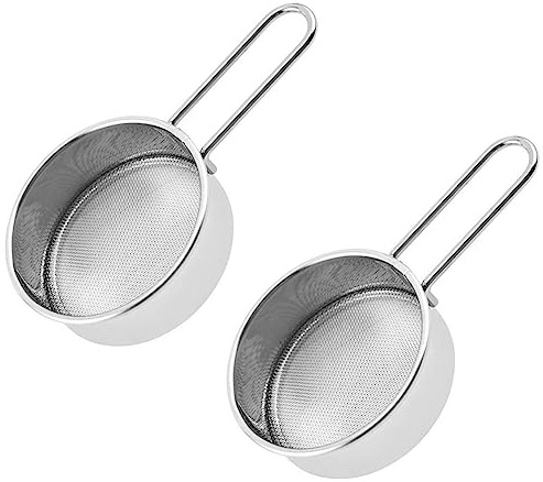 Asyduey 2 Pezzi di Setaccio per in Acciaio Inossidabile, Piccolo Setaccio per Uso Domestico, Setaccio A Rete per Cucina per, in Polvere e Spezie
