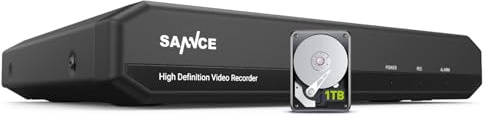 SANNCE TVI 1080P Lite 16 canales Network Digital Video Recorder Video Vigilancia Grabador Videograbador CCTV DVR/HVR/NVR Seguridad del sistema Playback 4CH Email Alarma Manual Italiano 1TB HDD