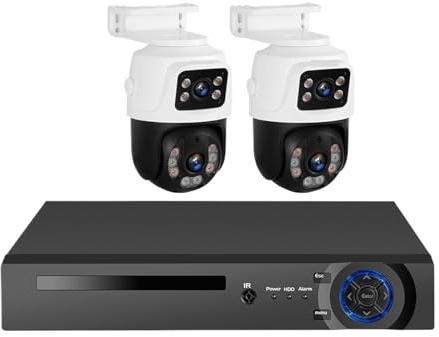 4CH Poe 6MP Kamera System Video Überwachung Kit Sicherheit Ptz Outdoor Zwei Weg Audio Volle Farbe Nacht Bewegungserkennung(1T,4CH POE 2PCS 6MP Cam)